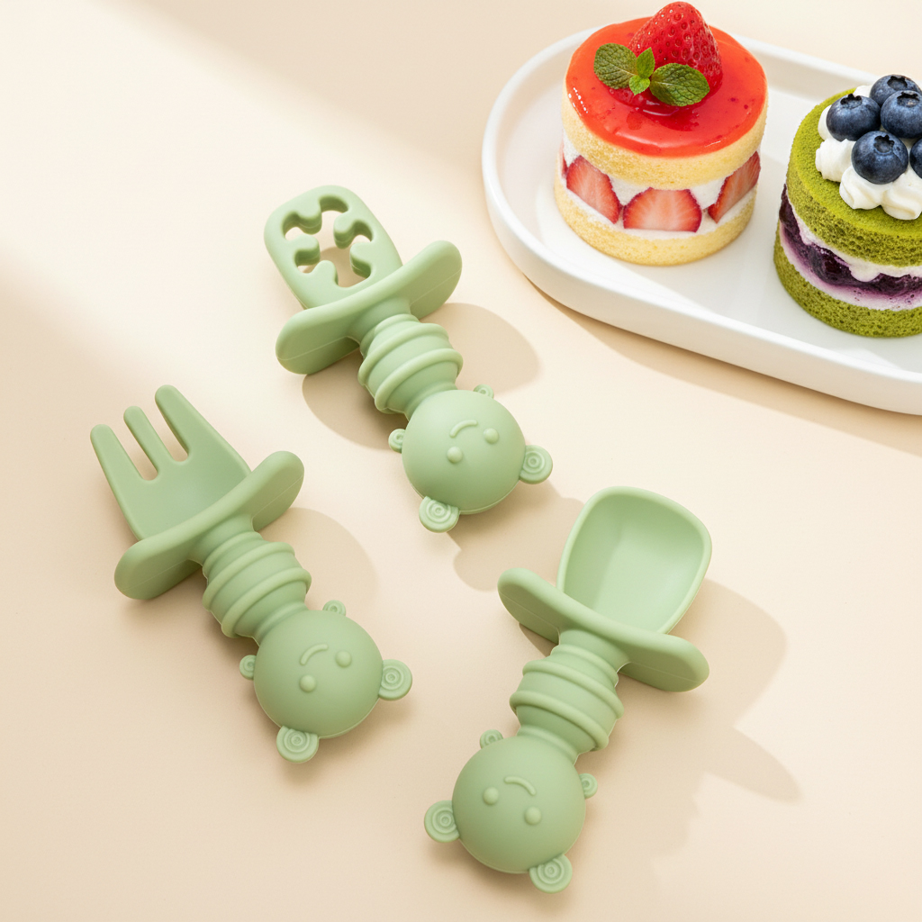 3pcs Short Handle Bee Spoon &  - đánh giá và giá Baby Food Utensils