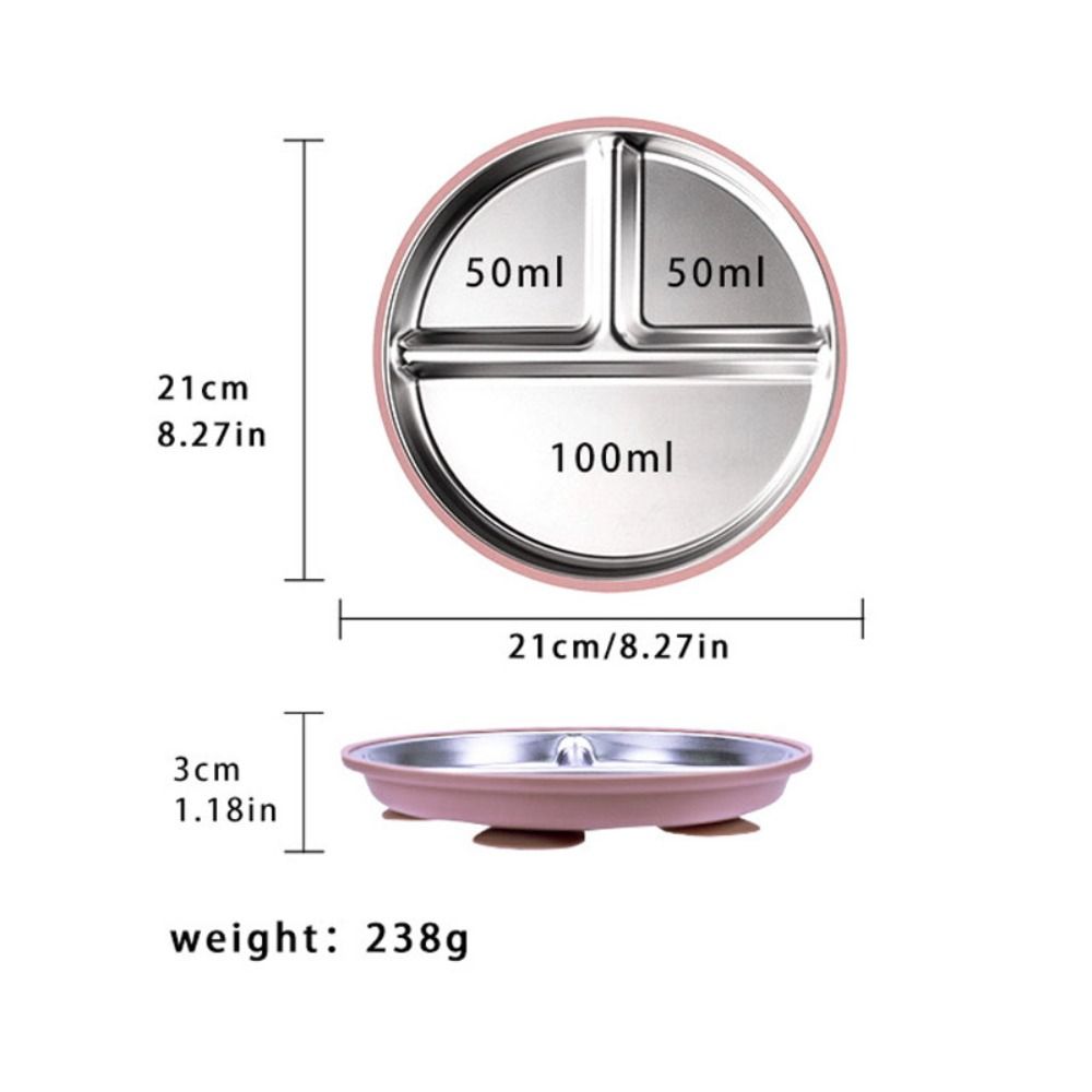 New Non-Slip Stainless Steel P - đánh giá và giá Plate Suction Toddler